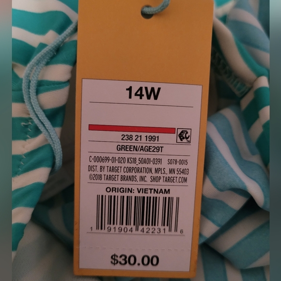 Sold NWT Kona Sol Striped Tankini Swim Top - Picture 6 of 8